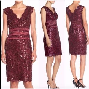 Gorgeous, burgundy sequined cocktail/formal dress